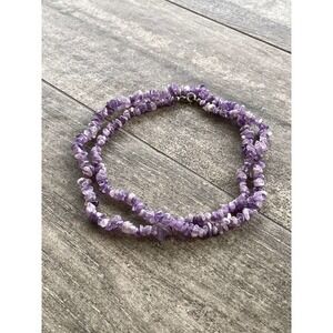Amethyst Necklace Artisan Amethyst Chips Natural Stone Jewelry